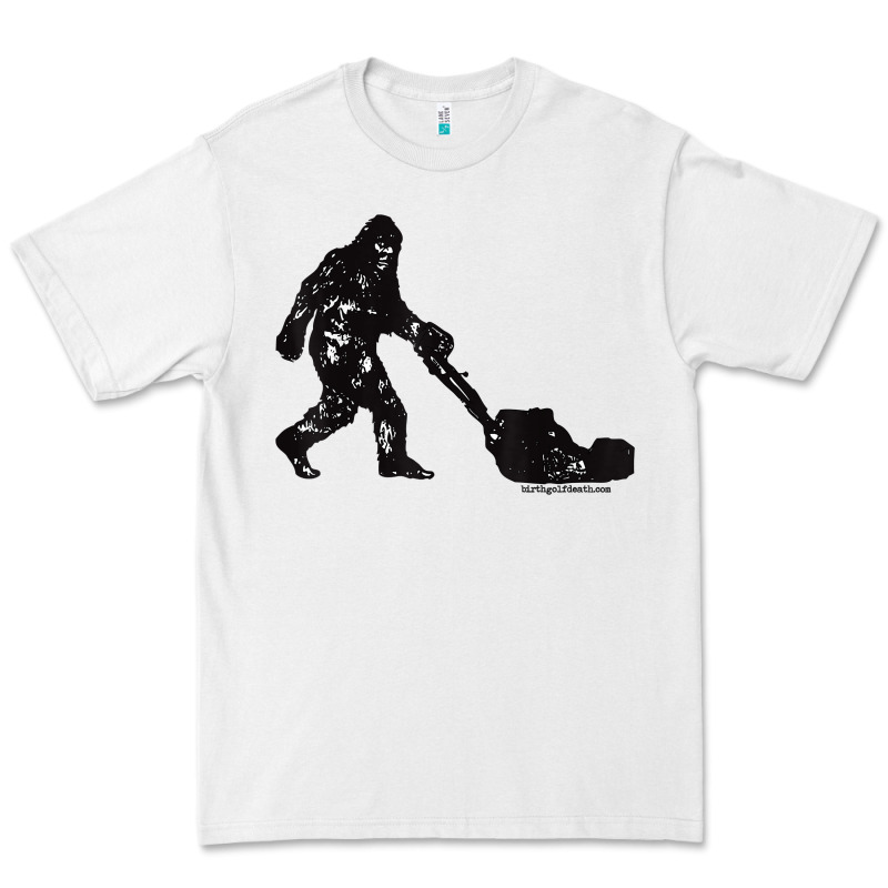 Mens Mowing Bigfoot   Golf Course Superintendent Maintenance Turf T Sh Premium Tee by linhVisuals | Teevron