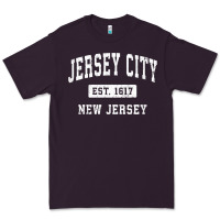 Jersey City New Jersey Nj Vintage Established Sports Design Pullover H Premium Tee | Teevron