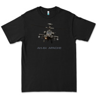 Black ah 64 apache longbow helicopter t shirt t shirt Premium Tee - linhVisuals
