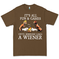 Cacao it's all fun and games until someone loses a wiener shirt Premium Tee - linhVisuals