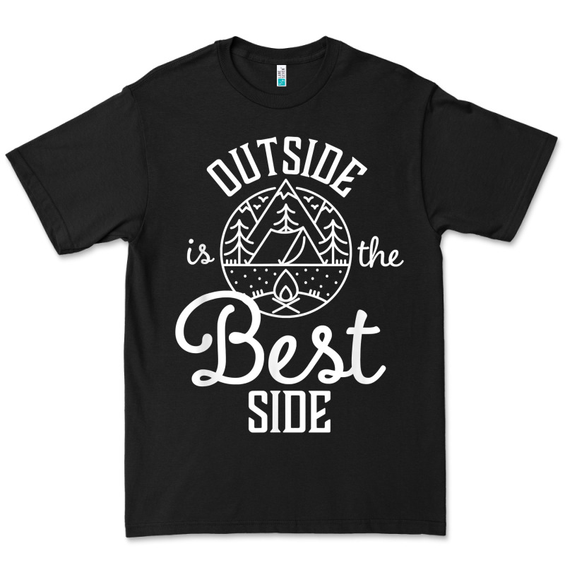 Outside Is The Best Side For Outdoor Campers And Hikers T Shirt Premium Tee by linhVisuals | Teevron