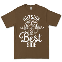 Cacao outside is the best side for outdoor campers and hikers t shirt Premium Tee - linhVisuals