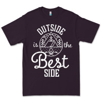 Plum outside is the best side for outdoor campers and hikers t shirt Premium Tee - linhVisuals