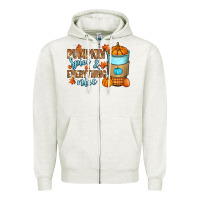 Oatmeal Heather Pumpkin spice and everything nice Zipper Hoodie - RanaPortraitStore