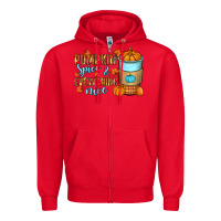 Red Pumpkin spice and everything nice Zipper Hoodie - RanaPortraitStore