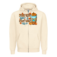 Sandshell Pumpkin spice and everything nice Zipper Hoodie - RanaPortraitStore
