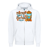 White Pumpkin spice and everything nice Zipper Hoodie - RanaPortraitStore