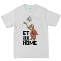 E.t. Phone Home Spaceship Flying Away Premium T Shirt Premium Tee | Teevron