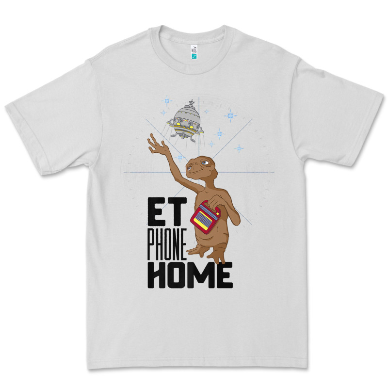 E.t. Phone Home Spaceship Flying Away Premium T Shirt Premium Tee by linhVisuals | Teevron