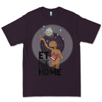 Plum e.t. phone home spaceship flying away premium t shirt Premium Tee - linhVisuals