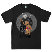 Black e.t. phone home spaceship flying away premium t shirt Premium Tee - linhVisuals