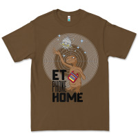 Cacao e.t. phone home spaceship flying away premium t shirt Premium Tee - linhVisuals