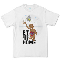 White e.t. phone home spaceship flying away premium t shirt Premium Tee - linhVisuals