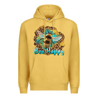 Antique Gold bee happy Premium Hoodie - Artiststas