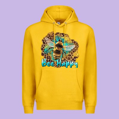 Bee Happy Premium Hoodie Designed By Artiststas