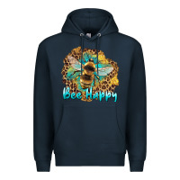 Navy bee happy Premium Hoodie - Artiststas