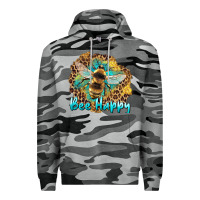 Slate Camo bee happy Premium Hoodie - Artiststas