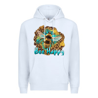 White bee happy Premium Hoodie - Artiststas