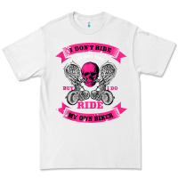 White biker gear motorcycle gifts biker chick i ride my biker tank top Premium Tee - linhVisuals