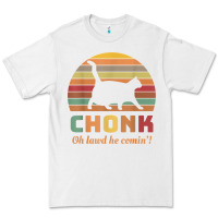 White chonk cat scale meme retro oh lawd he comin' memes t shirt Premium Tee - linhVisuals