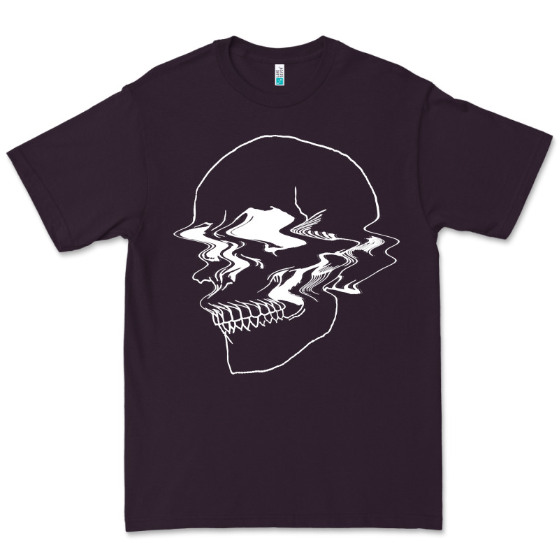Creepy Cool Egirl Eboy Pastel Goth Vaporwave Glitch Skull Sweatshirt Premium Tee by linhVisuals | Teevron