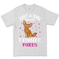 Dove Grey fennec fox just a girl who loves fennec foxes t shirt Premium Tee - linhVisuals