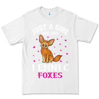 White fennec fox just a girl who loves fennec foxes t shirt Premium Tee - linhVisuals