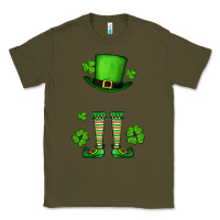 Army Green Custom name St. Patrick's leprechaun Classic Tee - OliviaCreatesArt