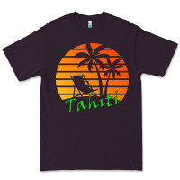 Plum outdoor t  shirt tahiti retro vintage sunset t  shirt Premium Tee - linhVisuals