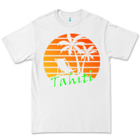 White outdoor t  shirt tahiti retro vintage sunset t  shirt Premium Tee - linhVisuals