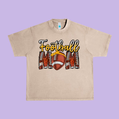 Football Mom Urban Heavy Tee Designed By Cowhidedigitalart