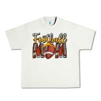 Pistachio Football Mom Urban Heavy Tee - CowhideDigitalArt