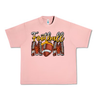 Salmon Football Mom Urban Heavy Tee - CowhideDigitalArt