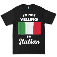 Black i'm not yelling i'm italian t shirt Premium Tee - linhVisuals