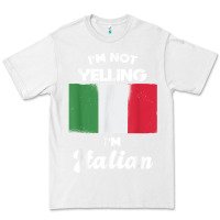 White i'm not yelling i'm italian t shirt Premium Tee - linhVisuals