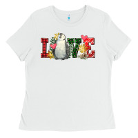 White christmas penguin love Ladies Tee - FaDigitalArtStudio