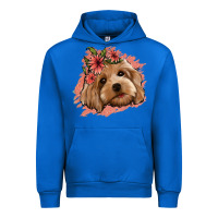 Cobalt cockapoo floral pink glitter Urban Hoodie - Jasminsmagicworld