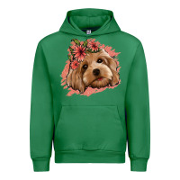 Emerald cockapoo floral pink glitter Urban Hoodie - Jasminsmagicworld