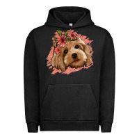 Pigment Black cockapoo floral pink glitter Urban Hoodie - Jasminsmagicworld