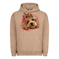 Pigment Burro cockapoo floral pink glitter Urban Hoodie - Jasminsmagicworld