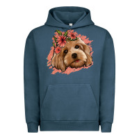 Pigment Midnight Navy cockapoo floral pink glitter Urban Hoodie - Jasminsmagicworld