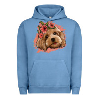 Pigment Pebble Blue cockapoo floral pink glitter Urban Hoodie - Jasminsmagicworld