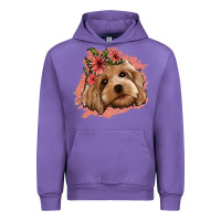 Tulip cockapoo floral pink glitter Urban Hoodie - Jasminsmagicworld