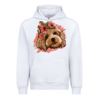 White cockapoo floral pink glitter Urban Hoodie - Jasminsmagicworld