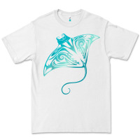White hawaii tribal manta ray hawaiian shirt shark lover t shirt Premium Tee - linhVisuals