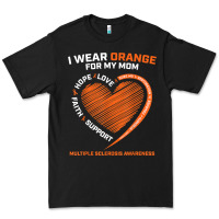 Black i wear orange for my mom ms multiple sclerosis awareness t shirt Premium Tee - linhVisuals