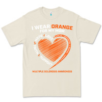 Bone i wear orange for my mom ms multiple sclerosis awareness t shirt Premium Tee - linhVisuals