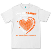White i wear orange for my mom ms multiple sclerosis awareness t shirt Premium Tee - linhVisuals