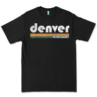 Black denver colorado vintage 70's 80's retro style men women t shirt Premium Tee - linhVisuals