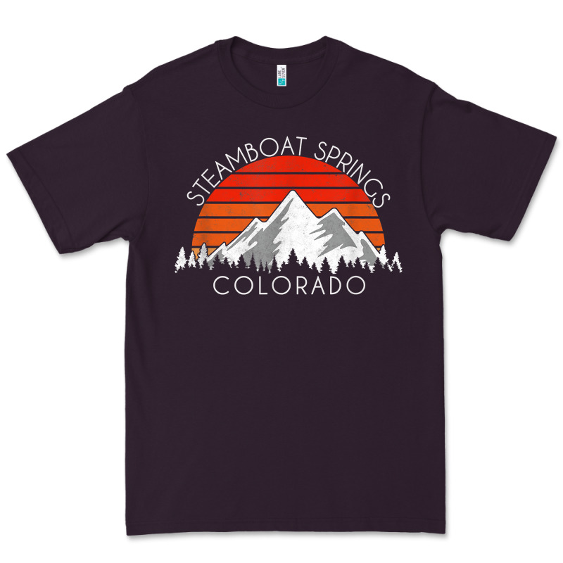 Retro Vintage Steamboat Springs Colorado Distressed T Shirt Premium Tee by linhVisuals | Teevron